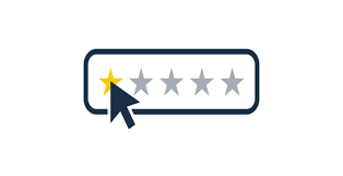 One-star review graphic representing client and beauty professional conflict